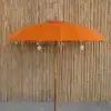 Artikelbild 2 des Artikels “Bali-Schirm, Flamme mit Metallmünzen und goldenen Herzen, die am Rand hängen, ø 230 cm und 250cm Höhe Farbe: Flamme - Orange“